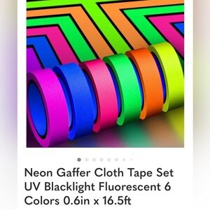 Neon Gaffer Cloth Tape Set - 6 Colors (box1)